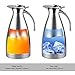 Thermal Carafe Stainless Steel Double Wall Vacuum Insulated 68 Oz Large Capacity Tea/Water Pitcher with Press Button Silver-JUNING
