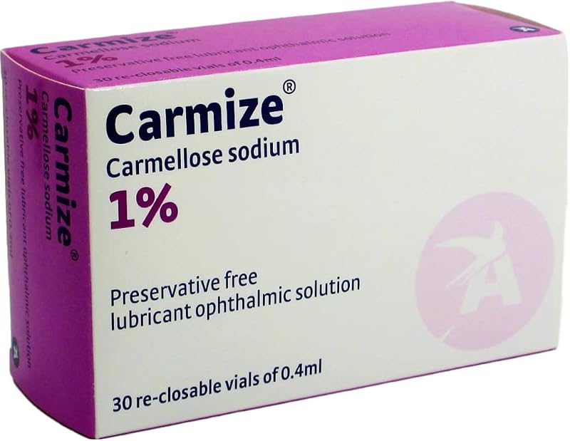 Carmize Carmellose Sodium Eye Drops 1% Lubricant 0.4ml Vial Pack (30)