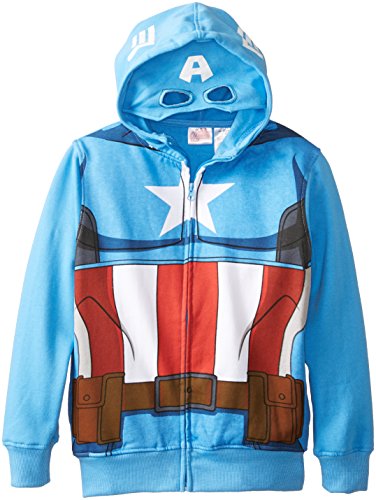 Marvel Boys' Captain America or Avengers Hoodie, Avengers Blue, 8