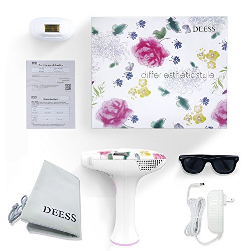 DEESS Permanent Hair Removal System for Face and Body 2-in-1 series 2 Speed-up Version Home Use. 350,000 flashes.Corded Design, No Downtime.Cooling Gel is Not Required, Gift: Goggles.