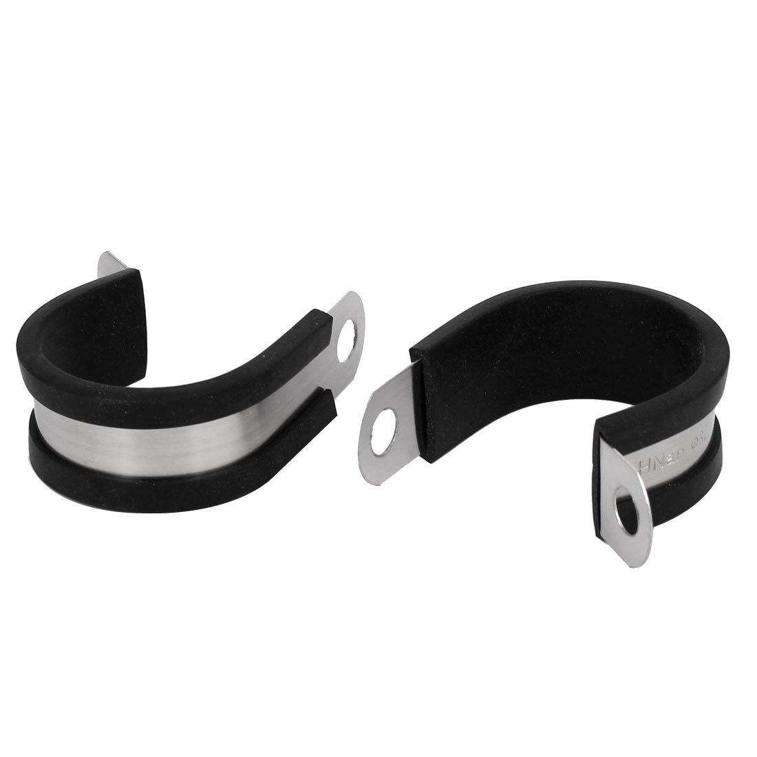 Sourcingmap 32mm Dia EPDM Rubber Lined P Clips Water Pipe Tube Clamps Holder 2pcs