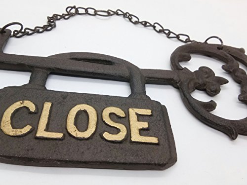 Open & Closed Sign Key Lock Idea Metal Wall Sign Bar Pub Club Plaque Decor - Thumbnail 2