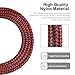 USB Type C Cable, Disveo 4 Packs(3ft/6ft/6ft/10ft) Fast Charger Sync Cord Durable Nylon Braided USB Cable for Samsung Galaxy S8,S9, Note 8, S8 Plus, LG V30 V20 G6, HTC 10Google Pixel (Black and Red)