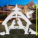 EasyGO Set Outdoor Nativity Christmas Decoration-Outside Yard, 6 Foot Tall