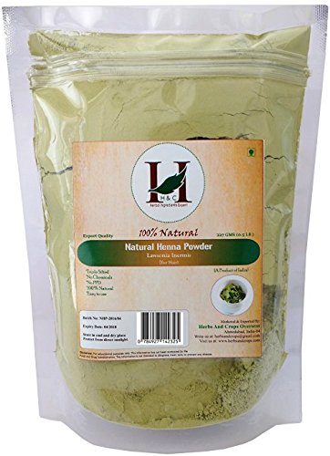 H&C 100% Natural and Pure Henna Powder/Lawsonia Inermis (Organically Grown) 227 gms (1/2 LB) for Hair