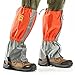 AOTU Outdoor Water-Proof/Wind-Proof Gaiters Leg Protection Guard for Skiing, Hiking, Climbing, Mountaineering, Orange