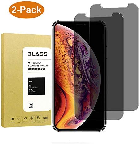 [2Pack] for iPhone Xs Max Privacy Screen Protector Full Coverage,Misalas[9H Hardness][3D Touch][Anti-Scratch] Tempered Glass Anti-Spy Screen Protector for iPhone Xs MAX