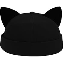 Amazon.com: XYIYI Women Black Docker Cap Cute Cat Ears Hats Amazon.com: XYIYI Women Black Docker Cap Cute Cat Ears Hats
