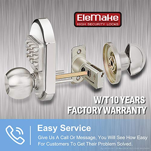 Keyless Door Lock Deadbolt Entry Door Knob Keypad Digital Combination Higher Security Keypad