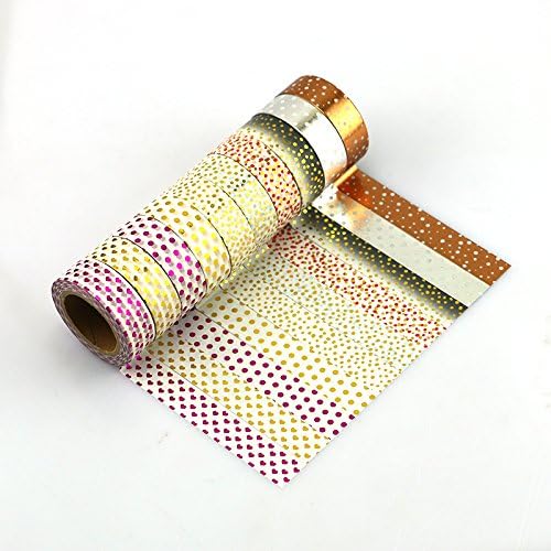 YUTIAN Colorful 10 Rolls Decorative Washi Tape DIY Sticker 32 Feet Long