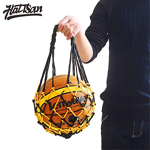 image for Hatisan 3Pcs Durable Mesh Storage Sports Ball Holder, Multifunctional 