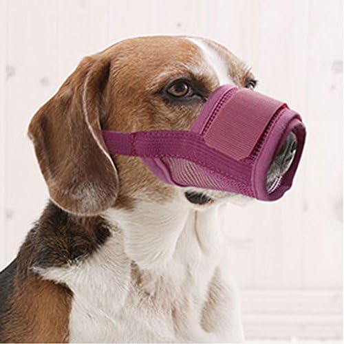 Petmuch Adjustable Silver Nylon Mesh Dog Grooming Muzzle Anti Bites Bark