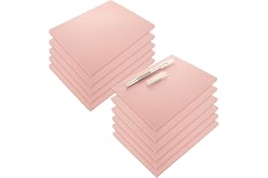 DIRBUY 10 Pcs Linoleum Blocks for Printmaking 6 x 8 Inch - Pink Rubber Carving Block - Printmaking Supplies with Carving Knife, Soft and Easy to Carve