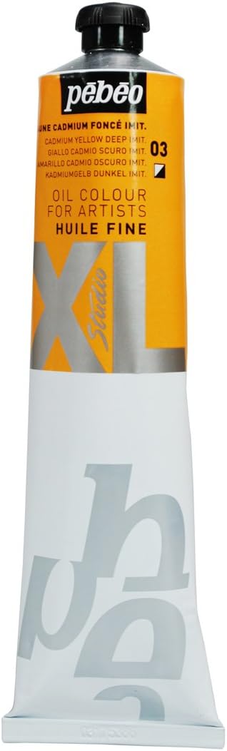 PEBEO 200003 XL Studio Fine Oil, 200ml, Cadmium Yellow Dark Imitation, Imit Deep Yellow 03, 200 ml (Pack of 1)