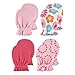 4-Pack Scratch Mittens, Pink Patterns