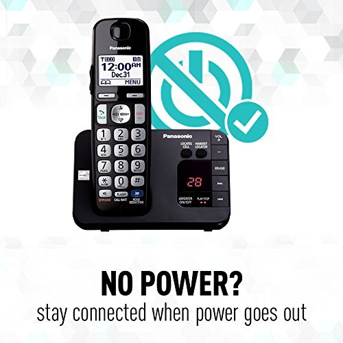 Panasonic KX-TGE233B Expandable Cordless Digital Phone with Large Keypad - 3 Handsets (Certified Refurbished)