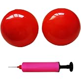 CLQPY Yoga Massage Ball Smooth Ball &ndash; 4 inches Adjustable Firmness Massage Roller Balls for Back, Neck &amp; Floor Therapy &ndash; Gentle Deep Muscle Relief for Sensitive Soft Tissue (red)