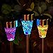Outdoor Solar Garden Lights - 3 Pack Mosaic Solar Powered Stake Lights, Solar Garden Stake Landscape Lights for Garden Flowerbed Path Walkway Patio Lawn Outdoor Decoration