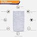 Yihoon Mesh Shower Caddy Curtains Organizer - Hanging Bathroom Shower Curtain Rod/Liner Hooks Accessories with 6 Pockets Save Space in Small Bathroom Tub 4 Rings