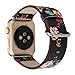 TCSHOW 40mm 38mm Soft PU Leather Pastoral/Rural Style Replacement Strap Wrist Band with Silver Metal Adapter Compatible for Apple Watch Series 4(40mm)/ Series 3 Series 2 and Series 1(38mm)(A)