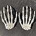 Hosfairy 1 Pairs Halloween Skeleton Hands Plastic Hand Skeleton Model for Halloween Decoration Terror Scary Props(As Shown)