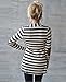 DREAGAL Women's Camel Suede Patch Striped Cardigan Gray Stripe, L