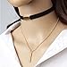 HongNi Fashion Black Women Velvet Choker Necklace Pendant Chain Of Gold Bar Choker