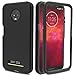 AMENQ Moto Z3 Play Case, Moto Z3 Case, 3 in 1 Hybrid Heavy Duty Shockproof with Rugged Hard PC and TPU Bumper Protective Armor Phone Cover for Motorola Moto Z Play (3nd Gen) 2018 (Black)