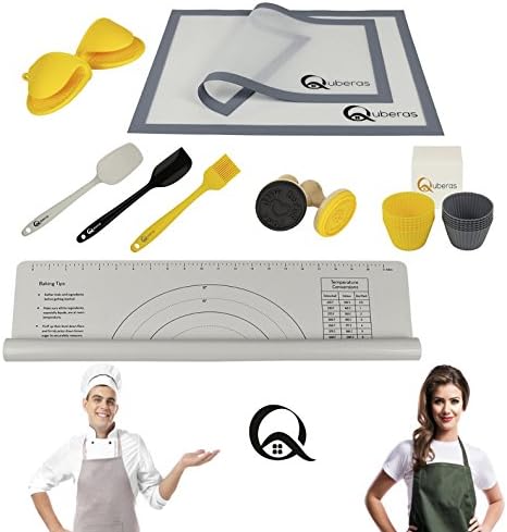 22 piece Silicone Nonstick Bakeware Set by Quberas | Transforms Your Baking Experience | Easy to Use | Value Bundle | Makes a Perfect Gift !