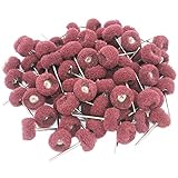 PHYHOO Fine Abrasive Wheel Brush Polishing Buffing Wheels Sanding Rust Remove Rotary Tools Accessories 2.35 MM Mandrel 80 Pieces