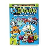 OiDroids Pop-out Papercraft Robot Cards 12 Pack - pre-cut and creased collectible robot paper toys