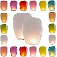 Paper Lanterns to Release in Memory, 20 Pack Colored, Paper Lanterns were The Highlight of Party! Chinese Lanterns Easy to Use, Wish Lanterns for Memory of Family.
