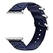 VIGOSS Band for 44mm Apple Watch Bands 42mm, Woven Nylon NATO iWatch Bands Soft Replacement Strap with Metal Ring Buckle Bracelet for Apple Watch Series 4 3 2 1 Sport (Navy Blue,42mm/44mm)