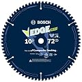 Bosch DCB1072CD 10" 72 Tooth Edge Circular Saw Blade for Composite Decking