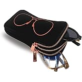 MYTAGALONGS Double Eyeglass Case with 2 Compartments
