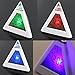 Anywa New Fashion Pyramid Temperature 7 Colors LED Change Backlight LED Alarm Clock