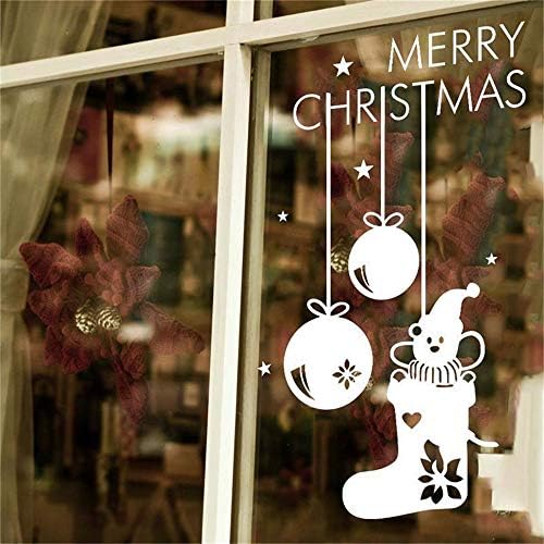 Buon Natale Cristina Davena.Sticker Murale Buon Natale Calze Adesivi In Vinile Impermeabile Decalcomania Della Parete Decor Festival Casa Decalcomanie Casa Decorazione In Vetro 57 97 Cm Amazon It Fai Da Te