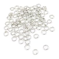 Domccy 500 Pieces Open-Closed Jump Rings Jewellery Findings DIY Findings for Choker Necklaces Bracelet Jewelry Making 4mm Silver Home hardware hardware tools, screw tools interior decoration