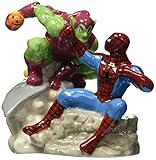 Westland Giftware Magnetic Ceramic Salt and Pepper Shaker Set, Spider-Man Vs. Green Goblin, Multicolor