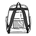 Bagail Clear See Through Backpack Heavy Duty Transparent Daypack Student School Bookback (black)