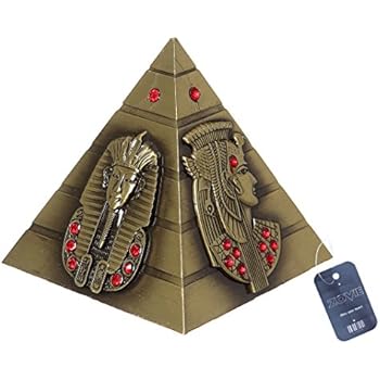 ZOVIE Metal Egyptian Pyramid Pharaoh Avatar Statue Home Decor