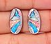 CiNily White Gold Plated Round Opal Zircon Stud Earrings Women Jewelry Gift Gemstone Stud Earrings 16mm