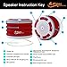 iF013 Bluetooth Shower Speaker - Red and White