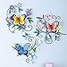 Trio of Butterflies Greenery Wall Art