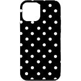 iPhone 12 mini Polka dots,black background Case