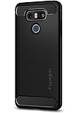Spigen Rugged Armor LG G6 Case / G6 Plus Case with Resilient Shock Absorption and Carbon Fiber Design for LG G6 / G6 Plus (2017) - Black
