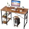 U/R Home Office Computer Desk, 47 inches Writing Table with 2 Adjustable Storage, Office Writing Desk, Modern Work with…