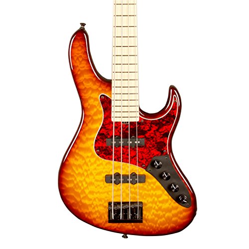 D'Andrea Jazz Bass Pickguards for Electric Guitar, Red Pearl