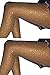 L&ZZ Women's Sexy High Waist Tight Sparkle Rhinestone Fishnet Stockings Pantyhose 2-Pairs