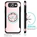 DONWELL Galaxy J3 2017 Business Style Hybrid Shockproof Protective Phone Case Cover with Built-in Ring Grip Stand Holder for Samsung Galaxy J3 Emerge/Express Prime 2 / Amp Prime 2 (Rose Gold)